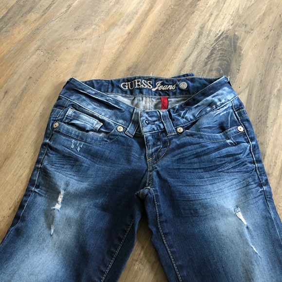 Guess Daredevil Women’s Distressed Bootcut Jeans - Picture 2 of 7